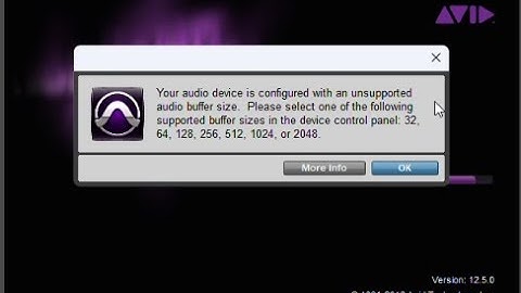 Avid Pro Tools  Your audio device is configured with Unsupported buffer size _Fixed