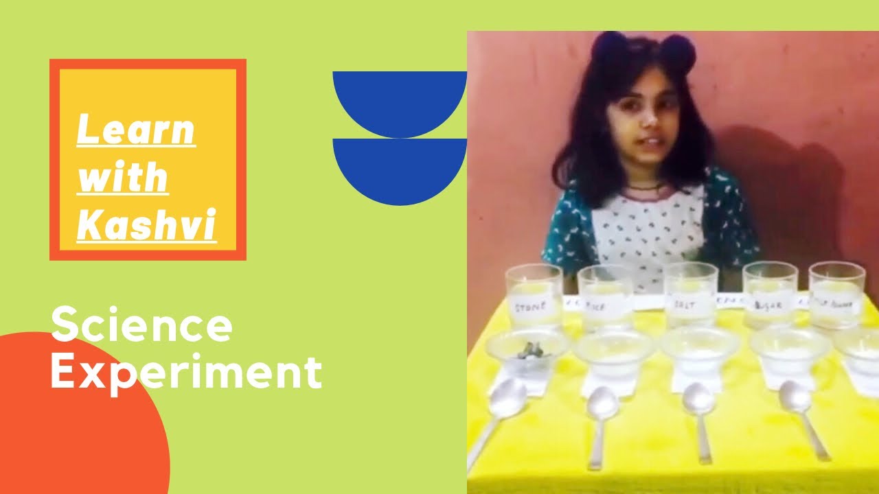 Soluble and Insoluble Substances // Science Experiment For Kids ...