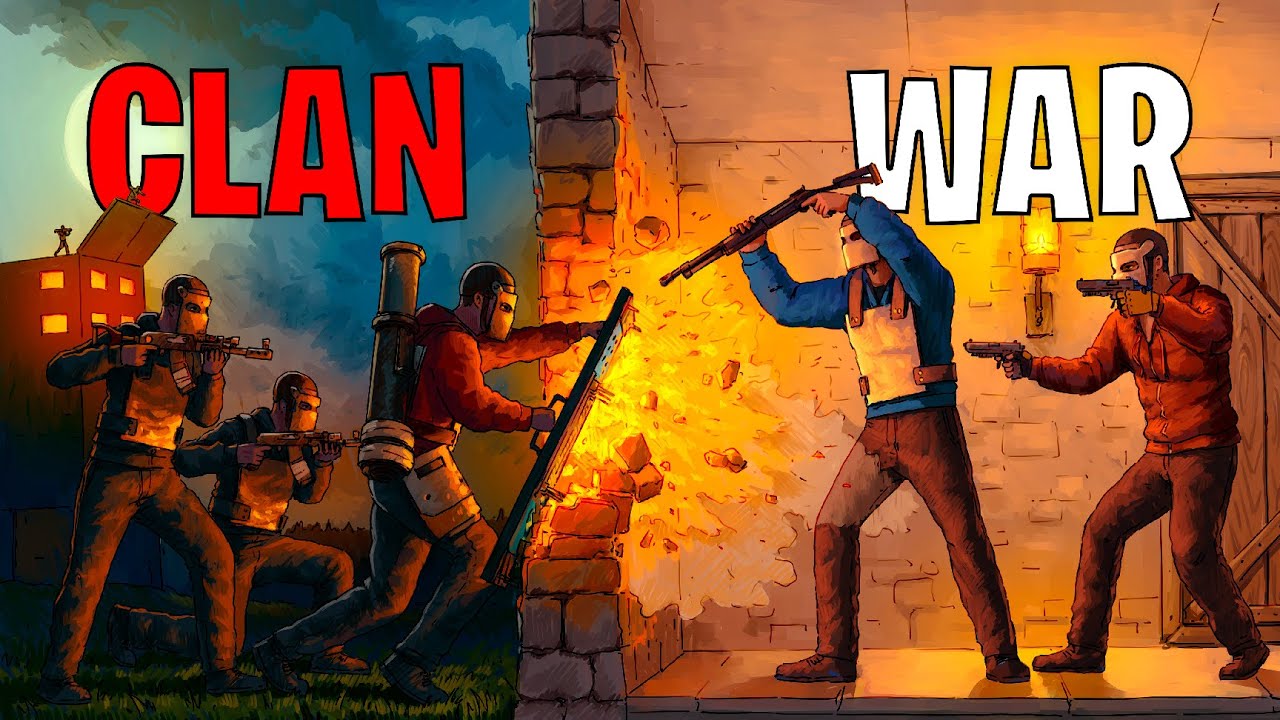 CLAN WAR but it's on official Rust...
