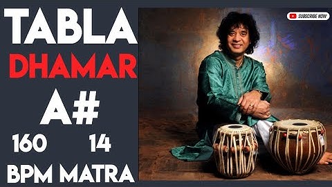Dhamar Tabla Loop For Riyaz | A# Scale| 160 Bpm|14 Matra | #muzzico