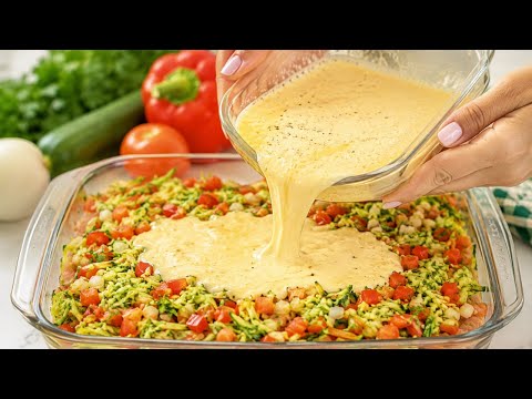 The most delicious zucchini recipe! I make this vegetable casserole every weekend!