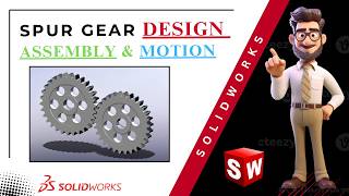 Spur Gear Design in SOLIDWORKS | Assembly & Motion Animation Tutorial