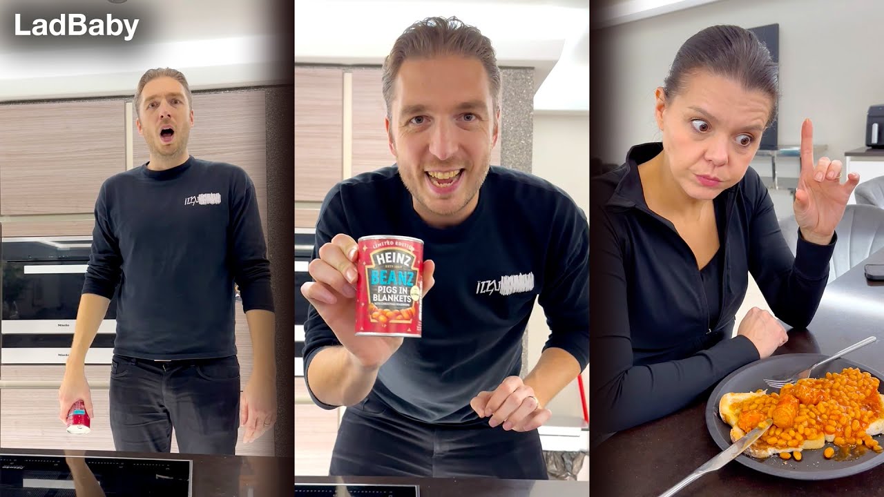 When Dad finds pigs in blankets Baked Beans 🌭😋