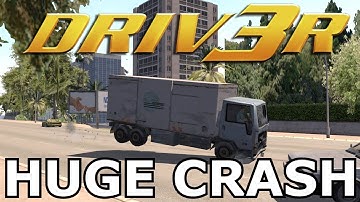 DRIV3R - Huge crash at ultra speed !