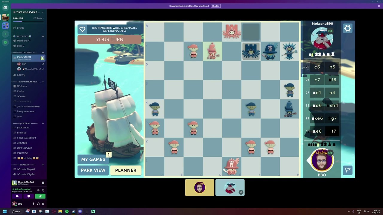 Chess in the Park Discord Gameplay (Discord Activities) 