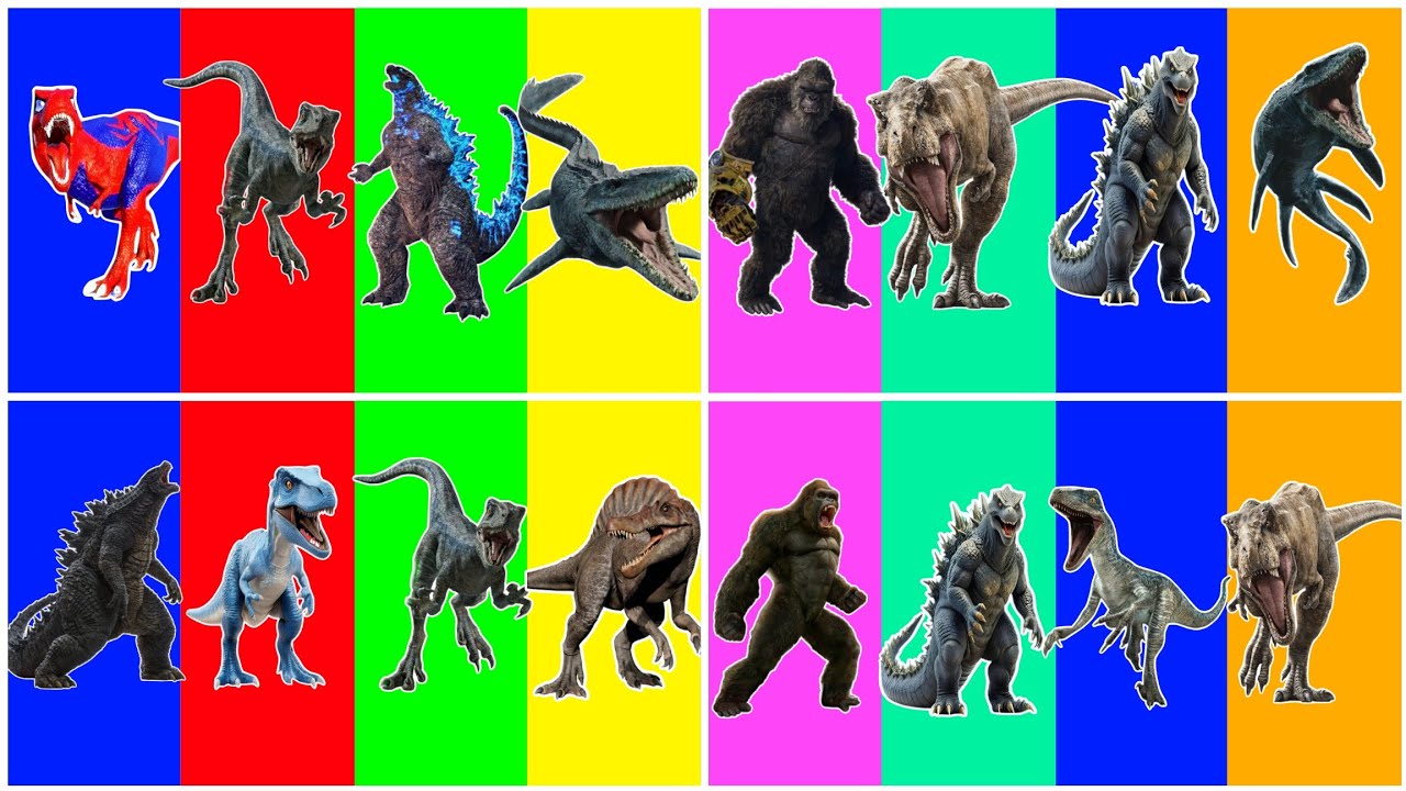 Jurassic World King Kong🆚 Godzilla 🆚 Megolodon 🆚 Godzilla Tiles Hop Coffin Dance 💃 →