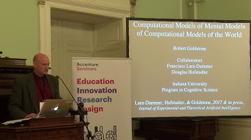 Robert Blumberg:  Distinguished Lecture in Cognitive Science. ROBERT GOLDSTONE 08.12.2018.