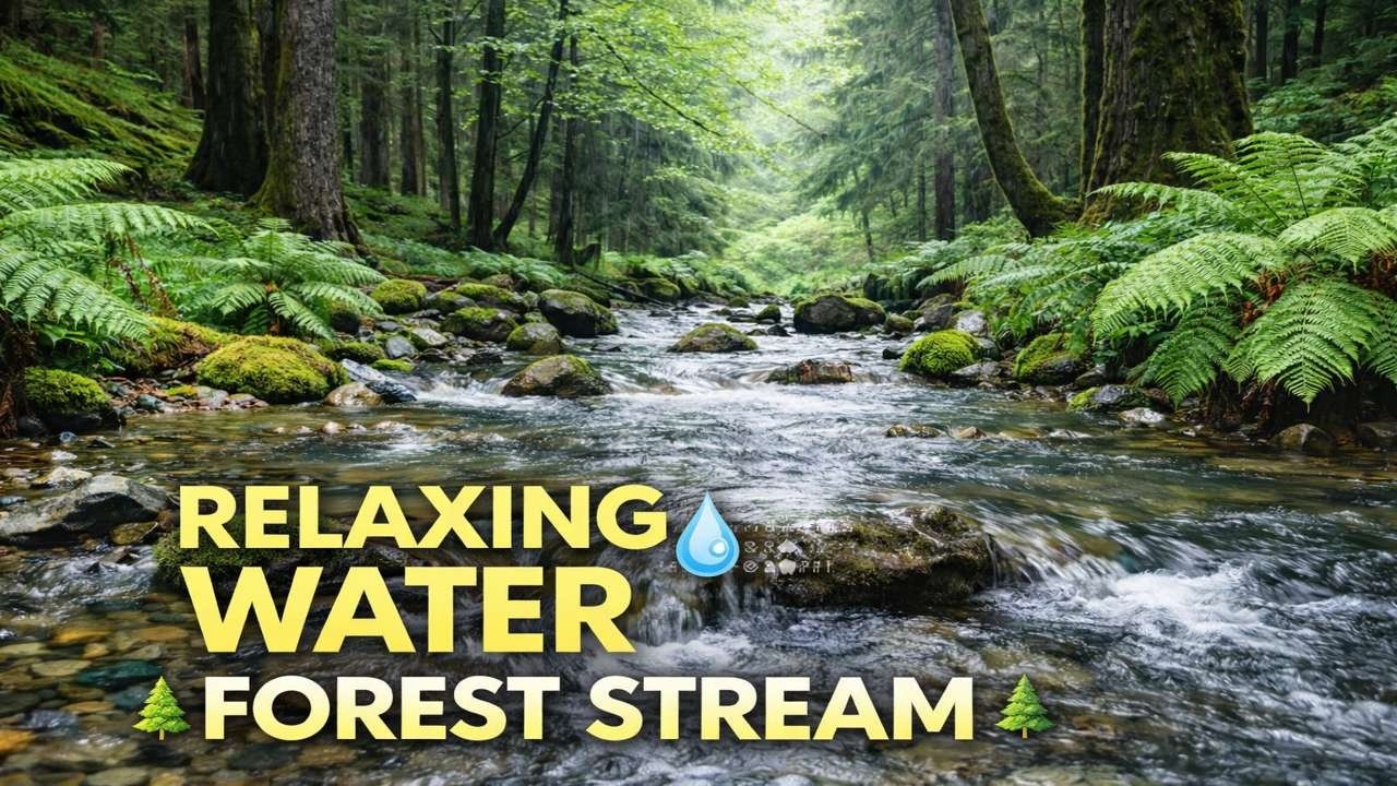 Calming River in the Forest 🌿 Relaxing Water Sounds for Focus & Sleep
