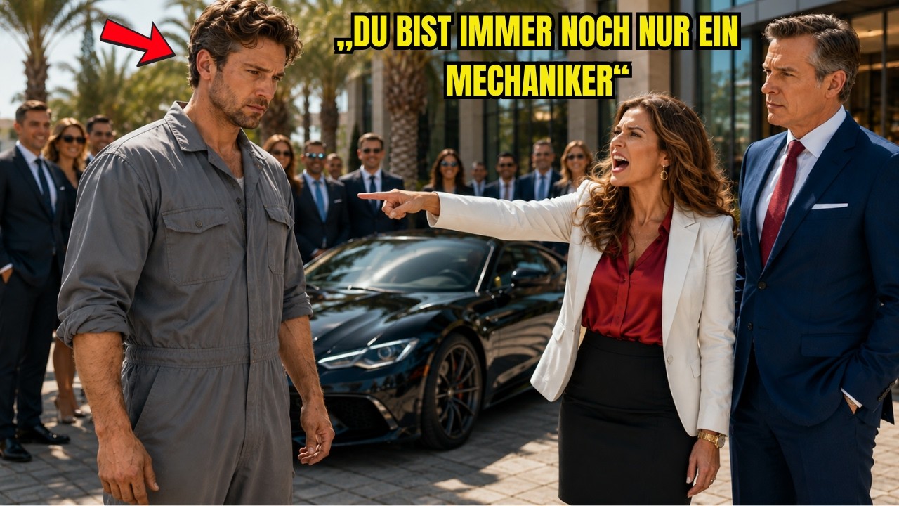 „Dieser Mann dort wird niemals etwas anderes sein als ein gewöhnlicher, dreckiger Mechaniker“, lachte meine Ex-Freundin laut vor all ihren wohlhabenden Gästen, während ich in meinem...