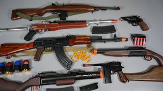 Shell ejecting M14 or Ruger Mini-14 ToyGun AK47 Airsoft Nerf Gun - Realistic Toy Guns Collection