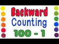 backward counting 100-1 | backward counting for toddlers | 123 | write and read backward counting