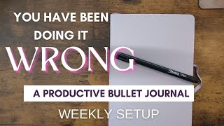 Minimal Bullet Journal Weekly Setup 2026 (No Overwhelm, Actually Works for REAL Productivity!)