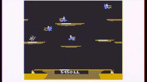 Playing Lancer on a Tandy Color computer 2