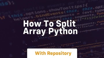 how to split array python