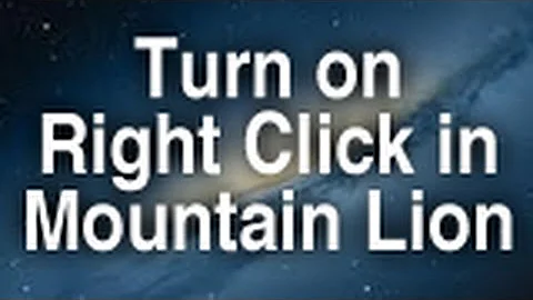 Turn On Right Click in Mac OS X Mountain Lion! (HD)