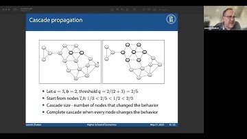 Lecture 18. Diffusion of Information and Influence Maximization