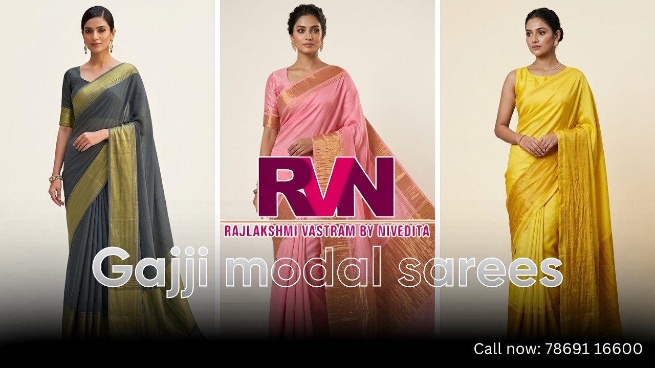 Beautiful Gajji Modal Silk Sarees | Designer Silk Saree Collection