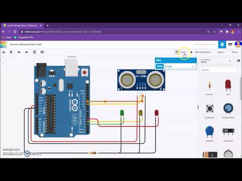 Simulasi Arduino dengan Tinkercad - Sensor Jarak dengan Tampilan LED ...