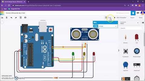 Simulasi Arduino dengan Tinkercad - Sensor Jarak dengan Tampilan LED