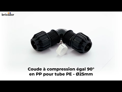 Coude à compression égal 90° en polypropylène PP pour tube PE CODITAL
