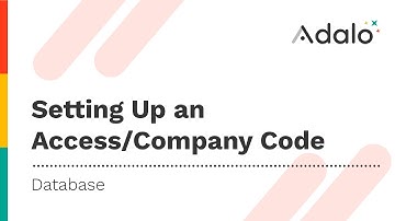 Setting up an Access/Company Code