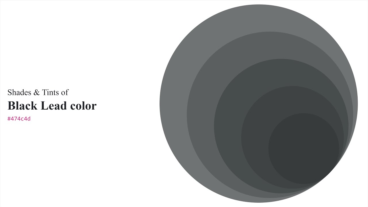 Shades & Tints of Black Lead color #474c4d A Cool Grey color #3f4344 ...