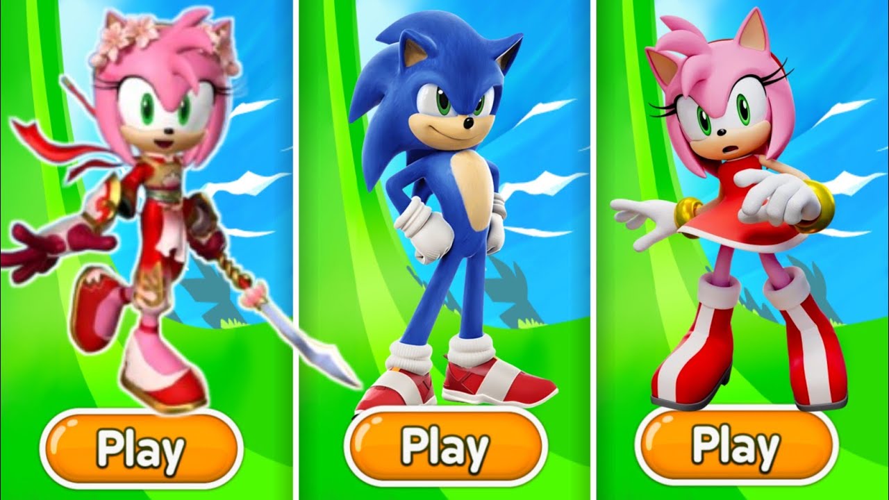Sonic Dash - Movie Sonic Vs Amy Vs Amy Vs All Boss Zazz Egman-All ...