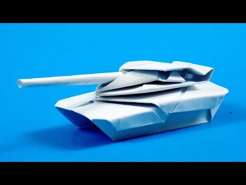 Kağıt bir Tank Yapmak nasıl. Origami tank