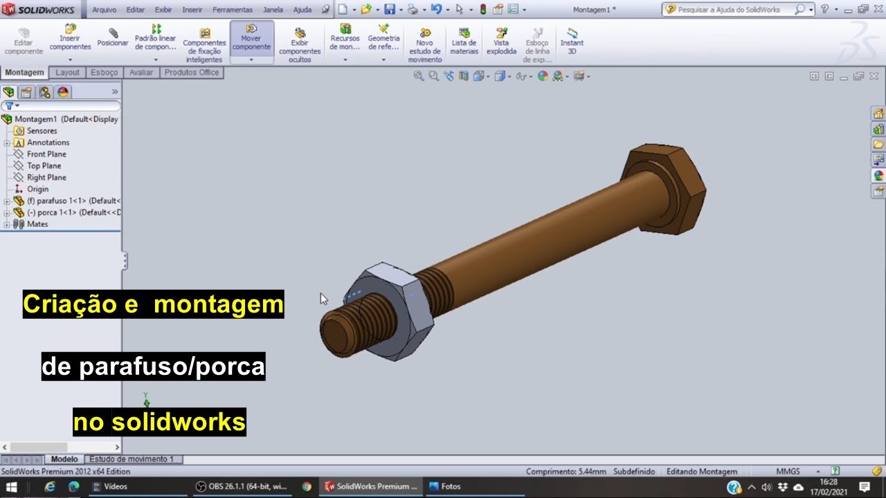 parafuso solidworks download