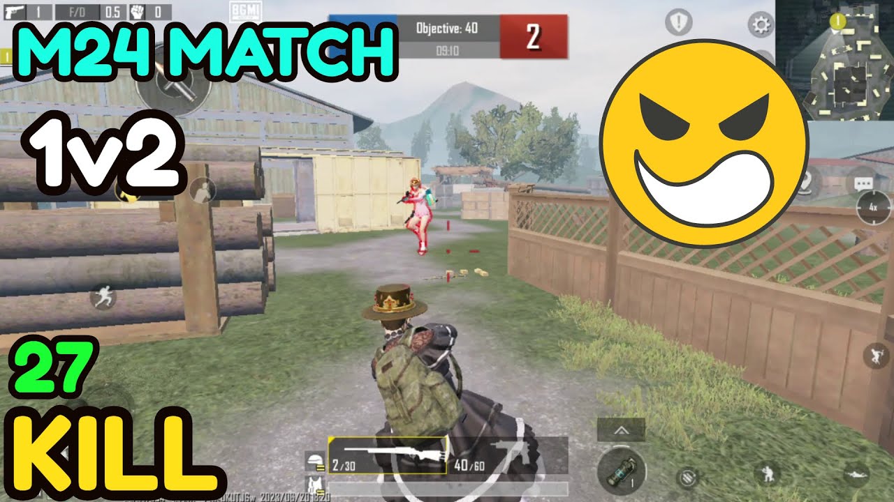 bgmi 1v2 clutch M24 ONLY SOLO VS DUO VERY INTENSE MATCH 🔥 ...