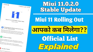 Miui 11.0.2.0 Stable Update Start Rolling out For Redmi K20 | Miui 11 Update List For Xiaomi Devices
