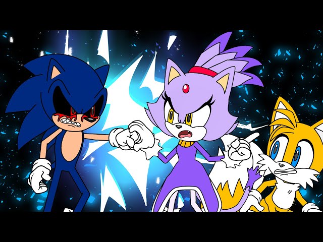 Sonic.EXE Fights Blaze The Cat class=