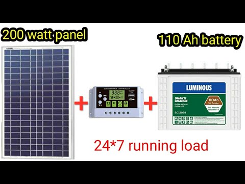 200 watt solar panel 110 ah battery setup mohit sagar hindi