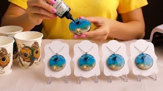 Don't Throw Away Paper Cups! I Made 57 Ocean Resin Necklaces & They Sold Out in Under 1 Hour! 🌊