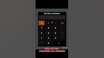 HTML- en CSS-opdracht #htmlcss #opdracht #project #beginners #rekenmachine #webontwikkeling
