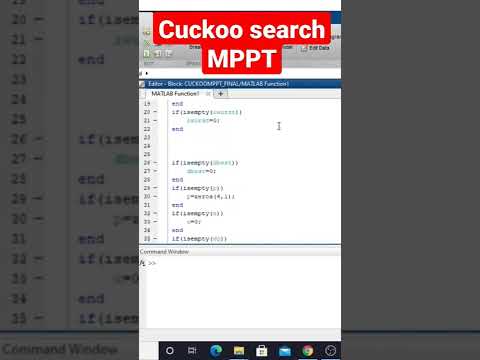 Cuckoo search MPPT in MATLAB
