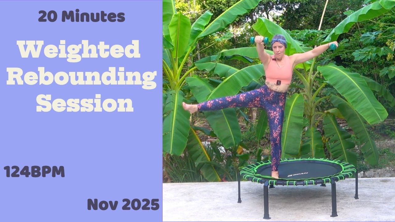 20 Minutes Weighted Rebounding Session on a BCAN Rebounder Using 3lb Dumbbells, Nov 2025. 124BPM