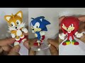 Making Sonic, Tails, Knuckles  with air dry clay /Sonic the hedgehog