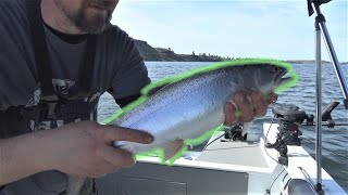 Trout Fishing, Rock Lake, Washington.