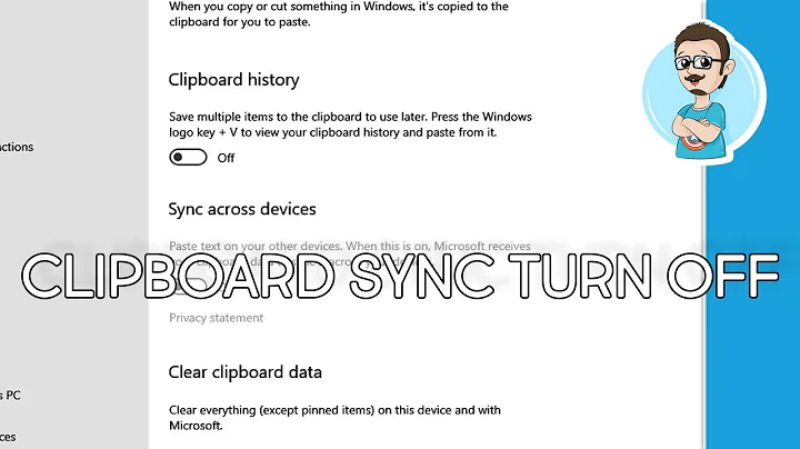 Disable Clipboard Sync on Windows 10!