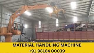 Efficient Electric Scrap Material Handler | Stationary Knuckle Boom Loader for Metal #recycling