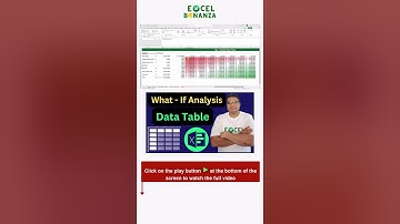 Excel What if analysis data table - show results for different scenarios in one table