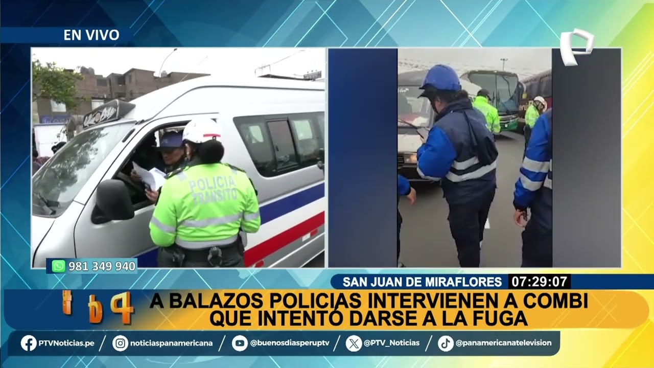 Policía destruye ventana de colectivero que se negó a identificarse e intentó darse a la fuga en SJM