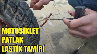 VİDA GİRMİŞ LASTİĞE FİTİL ATMAK! / MOTOSİKLET LASTİK TAMİRİ