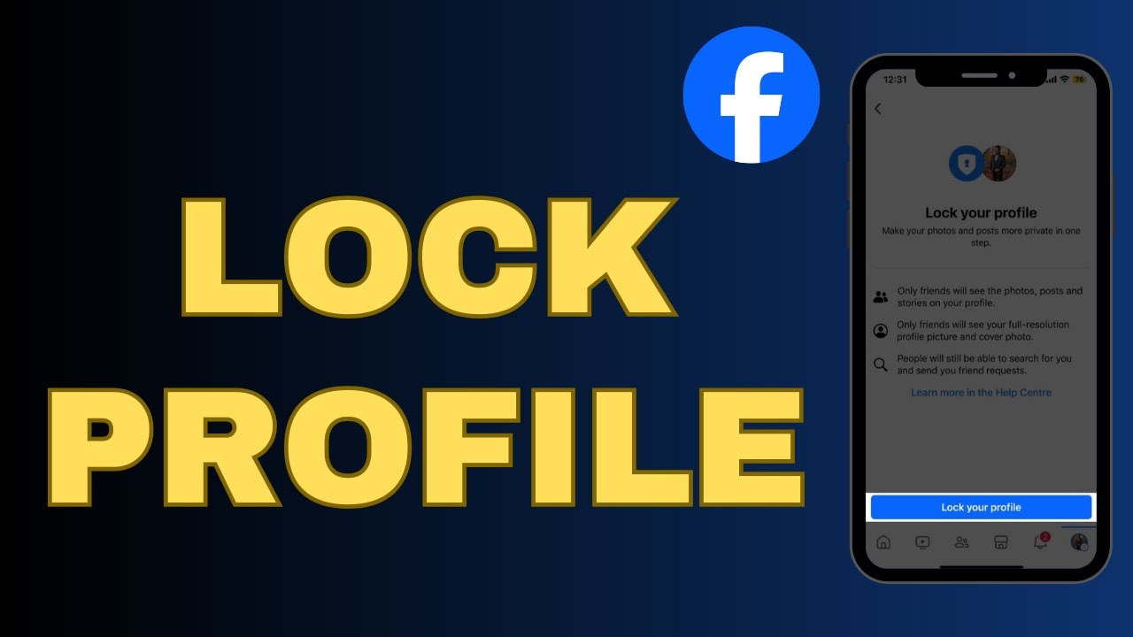 Lock Facebook Sidebar How to lock profile on Facebook for extra security on Android 2025 ...