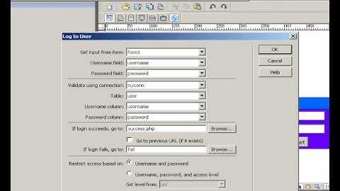 Create User Login using PHP and Dreamweaver