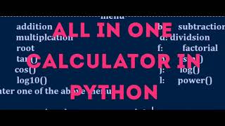 All in one calculator in python.. screenshot 5