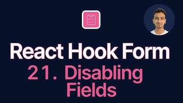React Hook Form Tutorial - 21 - Disabling Fields