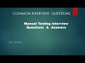 TOP 30 Manual Testing Interview Questions|software testing|