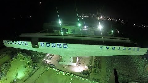 Chinese Builders Rotate 11,000-ton Bridge Section 90 Degrees